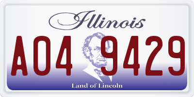 IL license plate A049429