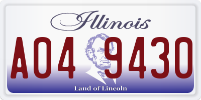 IL license plate A049430