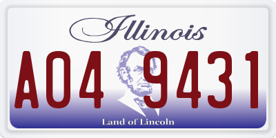 IL license plate A049431