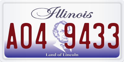 IL license plate A049433