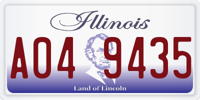 IL license plate A049435