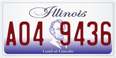 IL license plate A049436