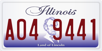 IL license plate A049441