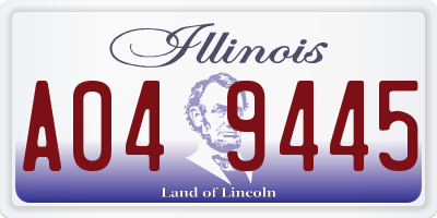 IL license plate A049445