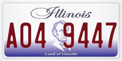 IL license plate A049447