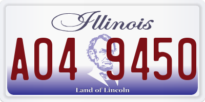 IL license plate A049450