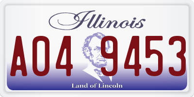 IL license plate A049453