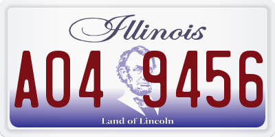IL license plate A049456