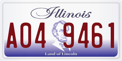 IL license plate A049461
