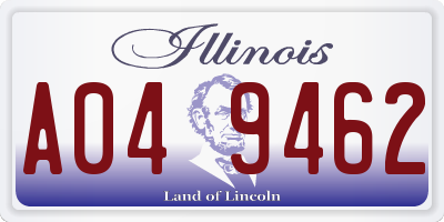 IL license plate A049462