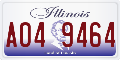 IL license plate A049464
