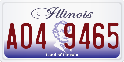 IL license plate A049465