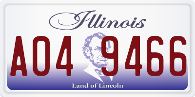 IL license plate A049466