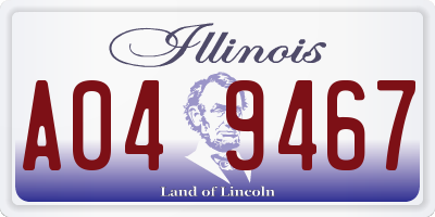 IL license plate A049467
