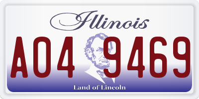 IL license plate A049469