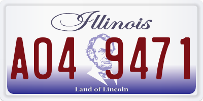 IL license plate A049471