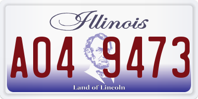 IL license plate A049473