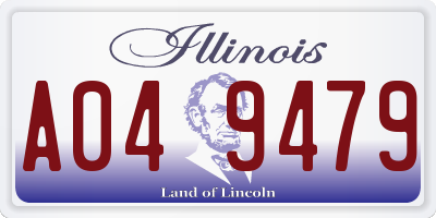IL license plate A049479