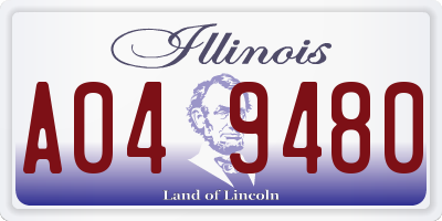 IL license plate A049480
