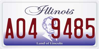 IL license plate A049485