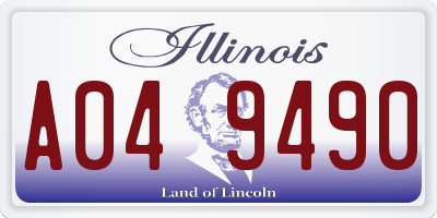 IL license plate A049490