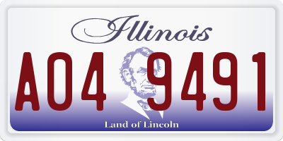 IL license plate A049491