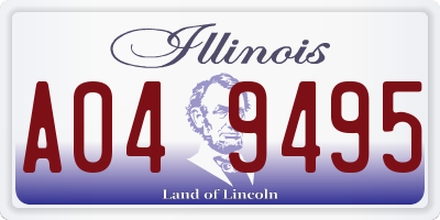 IL license plate A049495