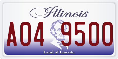 IL license plate A049500