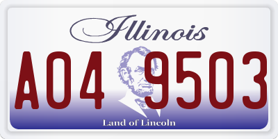 IL license plate A049503