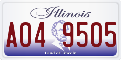 IL license plate A049505