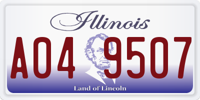 IL license plate A049507