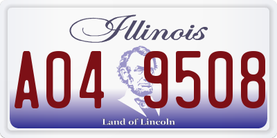 IL license plate A049508