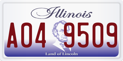 IL license plate A049509