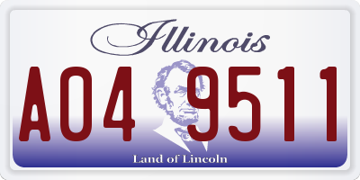 IL license plate A049511