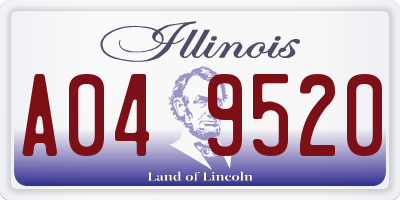 IL license plate A049520