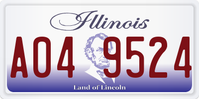 IL license plate A049524
