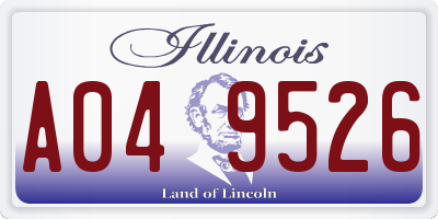IL license plate A049526