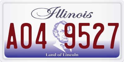 IL license plate A049527