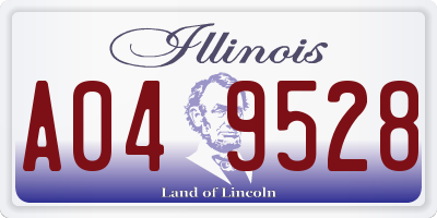 IL license plate A049528