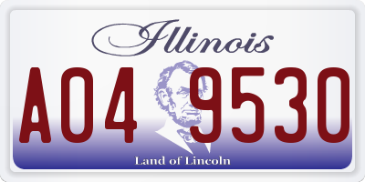 IL license plate A049530