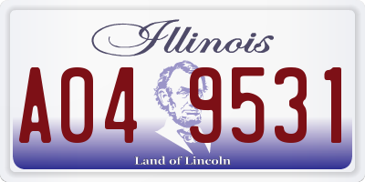 IL license plate A049531