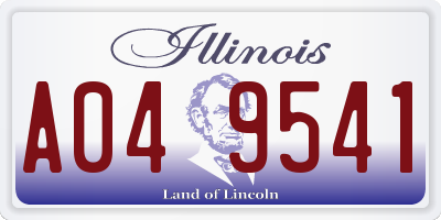 IL license plate A049541