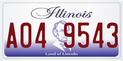 IL license plate A049543