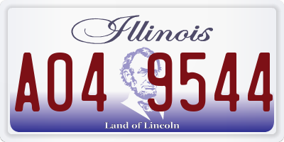 IL license plate A049544
