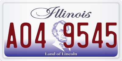 IL license plate A049545