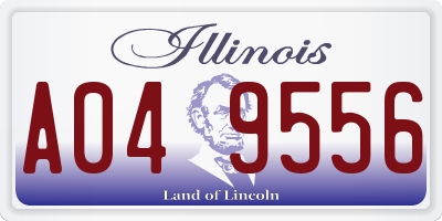 IL license plate A049556
