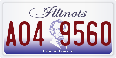 IL license plate A049560