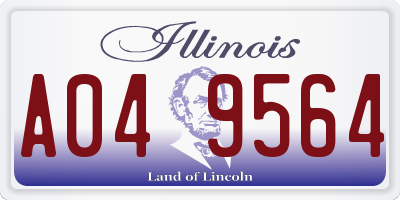 IL license plate A049564