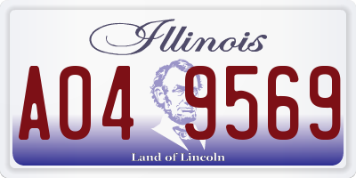IL license plate A049569