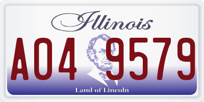 IL license plate A049579